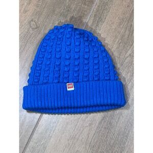 LEGO Kids Blue Knit Beanie Hat‎ with Classic Face OSFM